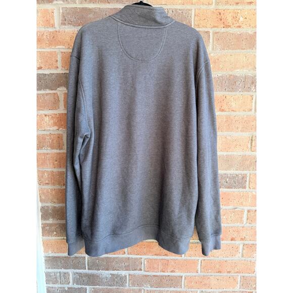 Izod Advantage Performance Mens Gray Stretch Quarter Zip Fleece Sweater Size XLT - Picture 2 of 5